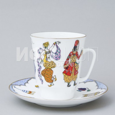 Чашка с блюдцем кофейная ф. Майская рис. Балет Шехеразада