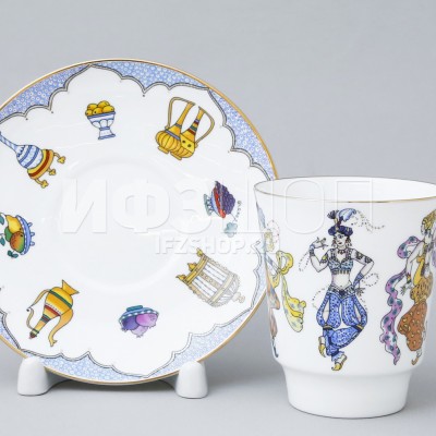 Чашка с блюдцем кофейная ф. Майская рис. Балет Шехеразада