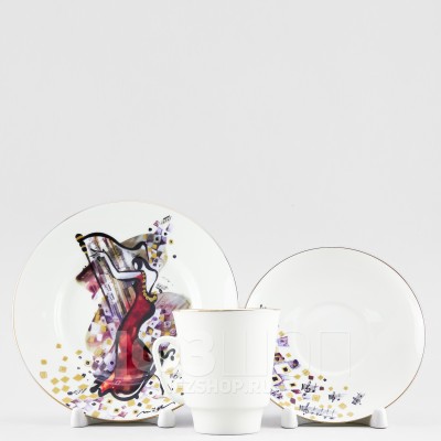 Комплект кофейный ф. Майская рис. Семь нот. Ми