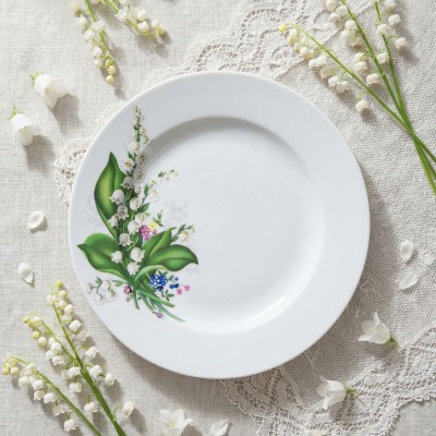 Тарелка плоская 20 см ф. Идиллия рис. Ландыш