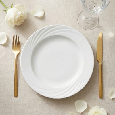 Тарелка плоская 20 см ф. Голубка рис. Белый