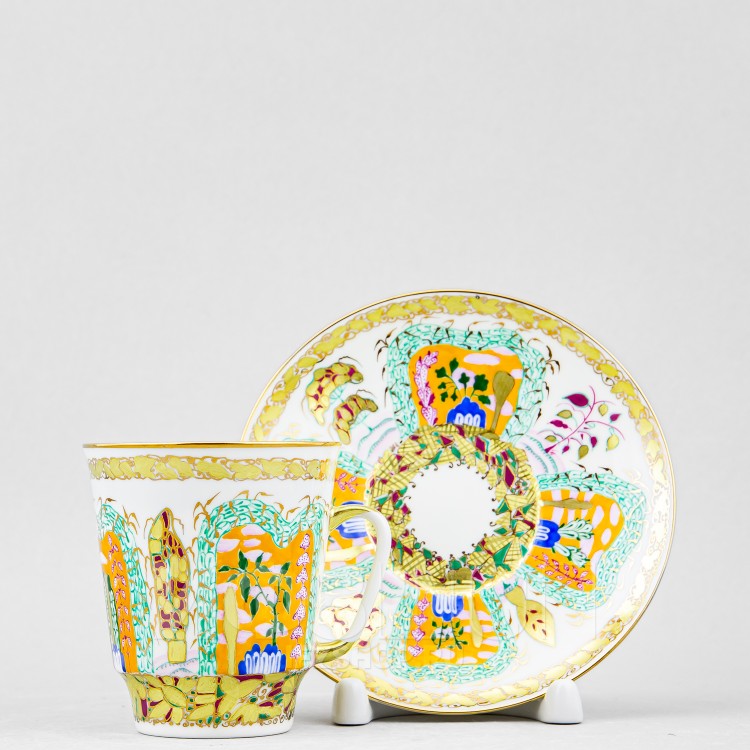 Чашка с блюдцем кофейная ф. Майская рис. Утро в Москве