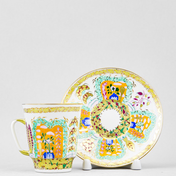 Чашка с блюдцем кофейная ф. Майская рис. Утро в Москве