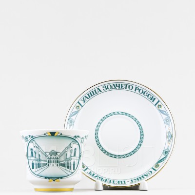Чашка с блюдцем чайная ф. Банкетная рис. Улица зодчего Росси