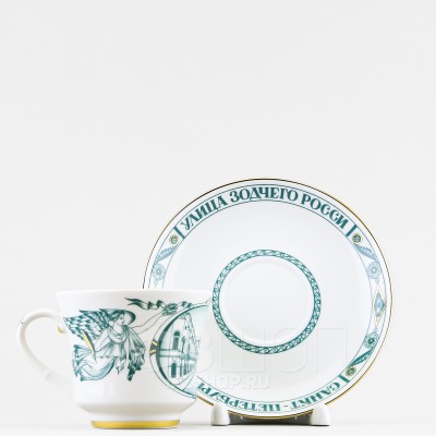 Чашка с блюдцем чайная ф. Банкетная рис. Улица зодчего Росси