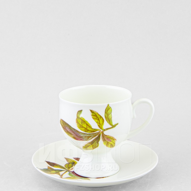 Чашка с блюдцем кофейная ф. Классическая-2 рис. Гранаты (микс) в Москве