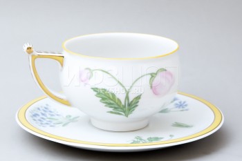 Чашка с блюдцем чайная ф. Кострома рис. Лютик