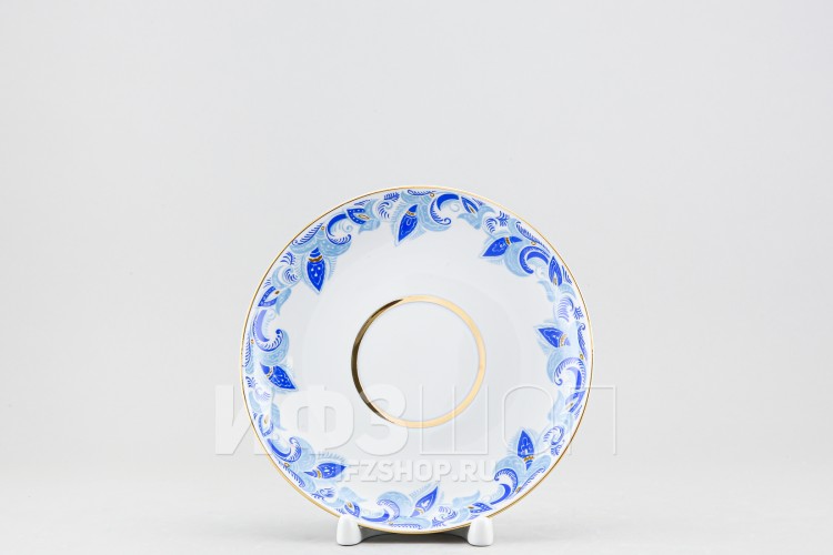 Блюдце для чайной чашки ф. Новый колокол рис. Зима 