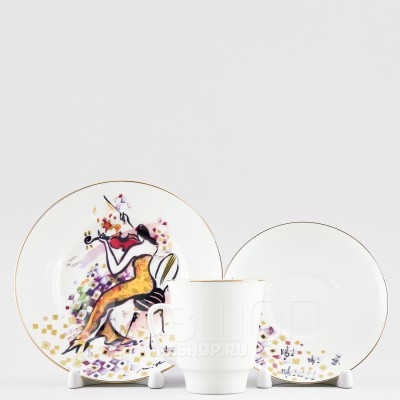 Комплект кофейный ф. Майская рис. Семь нот. Соль