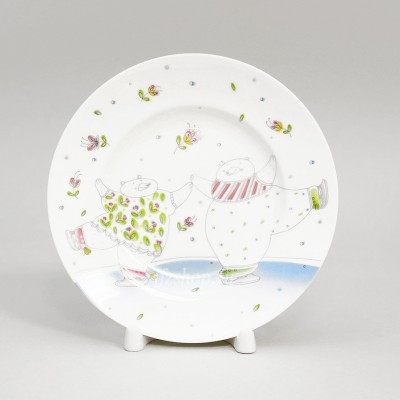 Декоративная тарелка 15.5 см рис. На катке