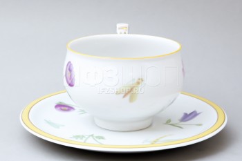 Чашка с блюдцем чайная ф. Кострома рис. Розочка
