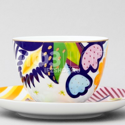 Чашка с блюдцем чайная ф. Весенняя-2 рис. Букет для Анны