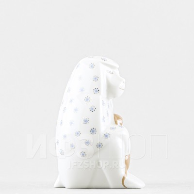 Павиан с детенышем Голубая снежинка (высота 11 см)