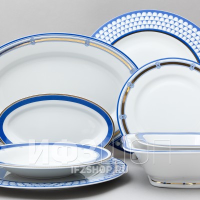 Сервиз столовый ф. Европейская-2 рис. Белое море, 24 предмета