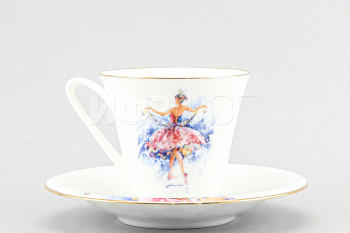 Чашка с блюдцем чайная ф. Сад рис. Принцесса Аврора