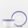 Чашка с блюдцем бульонная ф. Молодежная рис. Кобальтовая сетка