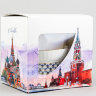Чашка с блюдцем чайная ф. Волна рис. Кобальтовая сетка в подарочной упаковке (Москва)