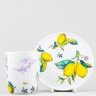 Чашка с блюдцем чайная ф. Колокол рис. Лимоны (микс) в Москве