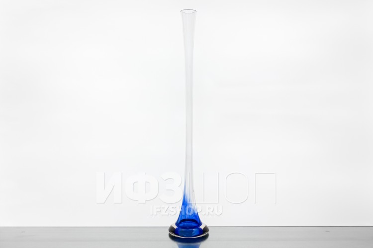 Ваза для одного цветка, высота 60 см, форма 7575 (синее дно) 