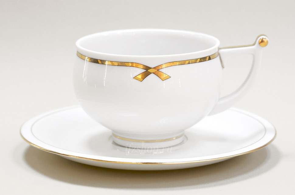 Чашка с блюдцем чайная ф. Кострома рис. Золотая Кострома