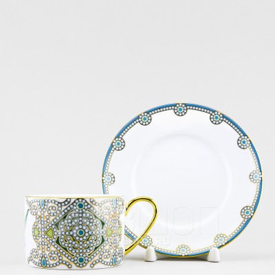 Чашка с блюдцем чайная ф. Соло рис. Ландыш майский