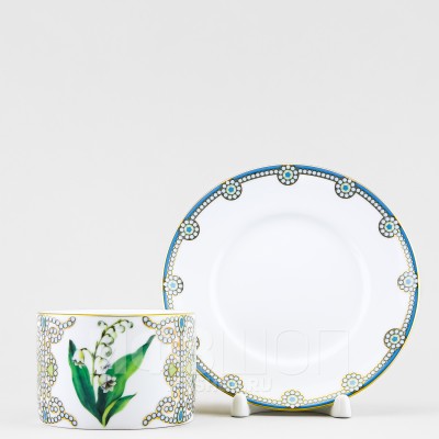 Чашка с блюдцем чайная ф. Соло рис. Ландыш майский