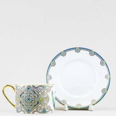 Чашка с блюдцем чайная ф. Соло рис. Ландыш майский