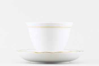 Чашка с блюдцем чайная ф. Надежда рис. Заводной край золотом