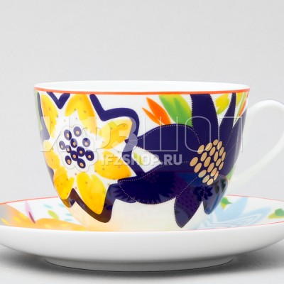 Чашка с блюдцем чайная ф. Весенняя-2 рис. Букет для Марии