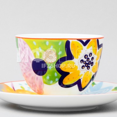 Чашка с блюдцем чайная ф. Весенняя-2 рис. Букет для Марии