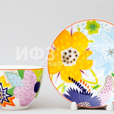 Чашка с блюдцем чайная ф. Весенняя-2 рис. Букет для Марии