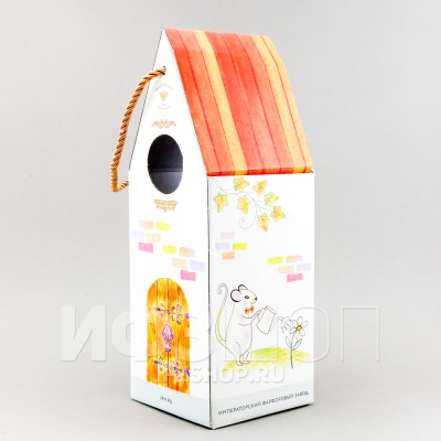 Емкость для сыпучих продуктов 0.7 л Мышка-хозяйка ( синяя крышка)