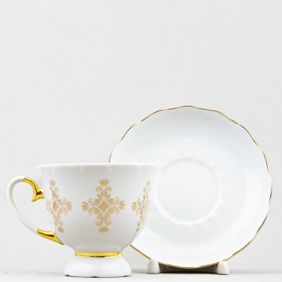 Чашка с блюдцем чайная ф. Бутон рис. Ажур