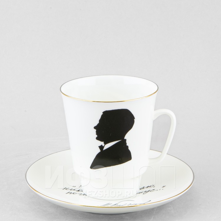 Чашка с блюдцем кофейная ф. Майская рис. Русские писатели. Булгаков в Москве