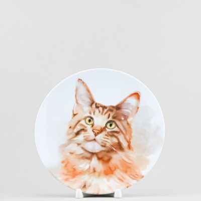 Тарелка плоская 20 см ф. Универсал рис. Мой питомец. Персик