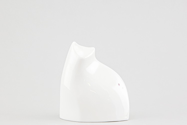 Кот идущий Белый (высота 9.4 см) 