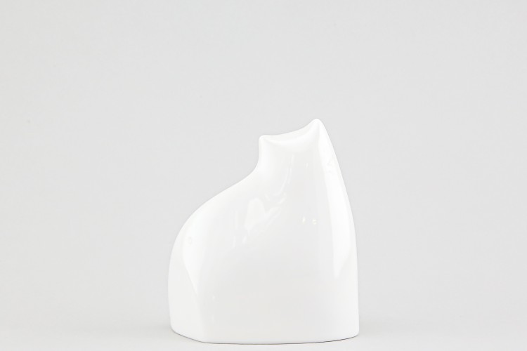 Кот идущий Белый (высота 9.4 см) 