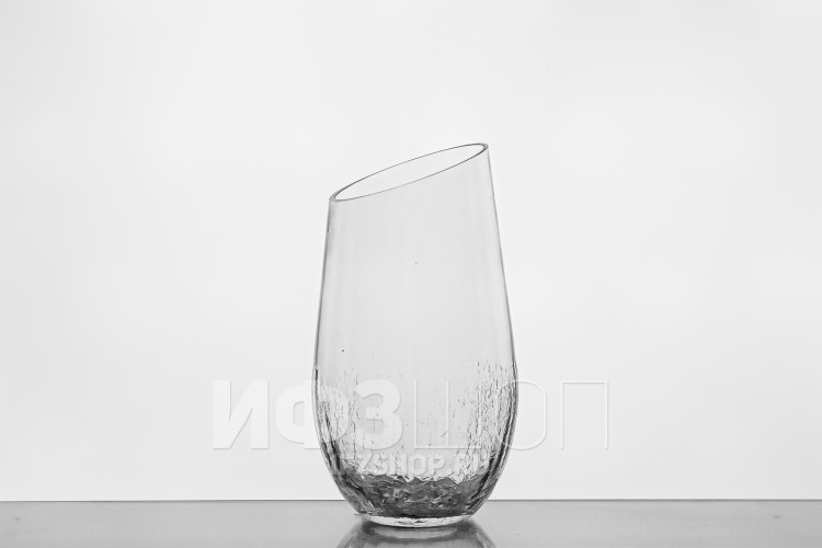 Ваза для цветов, высота 22 см, форма 7382 (кракле, косой срез) 