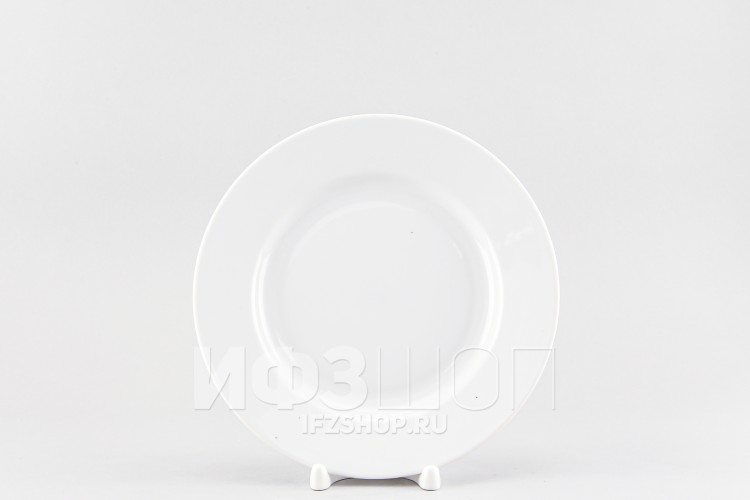 Тарелка плоская 20 см ф. Гладкий край рис. Белый 
