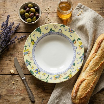 Тарелка глубокая 24 см ф. Надежда рис. Ваниль