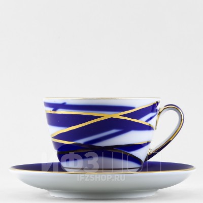 Чашка с блюдцем чайная ф. Весенняя рис. Кокон