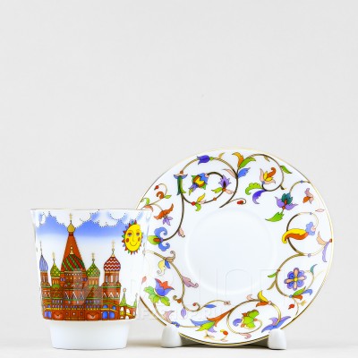 Чашка с блюдцем кофейная ф. Майская рис. Московский собор