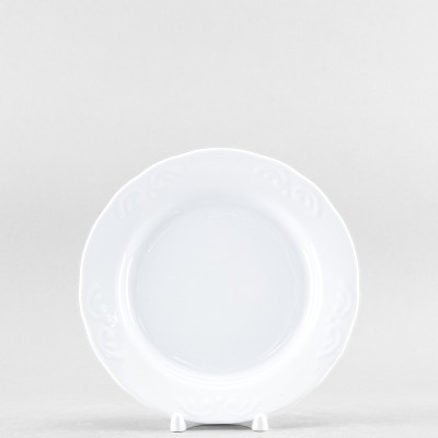 Тарелка плоская 20 см ф. Надежда рис. Белый