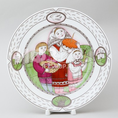 Декоративная тарелка 24 см рис. Праздник. Весна