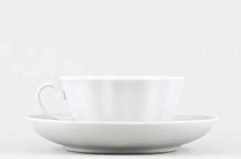 Чашка с блюдцем чайная ф. Тюльпан рис. Белый