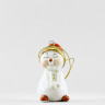 Елочная игрушка ф. Снеговик в коричневой шапке (высота 8.5 см)