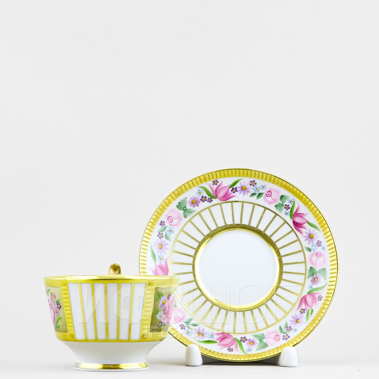 Чашка с блюдцем кофейная ф. Александрия рис. Воспоминание в Москве