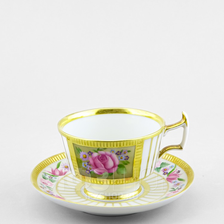 Чашка с блюдцем кофейная ф. Александрия рис. Воспоминание в Москве