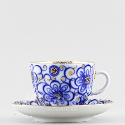 Чашка с блюдцем кофейная ф. Тюльпан рис. Вьюнок