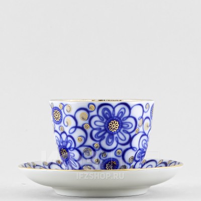 Чашка с блюдцем кофейная ф. Тюльпан рис. Вьюнок